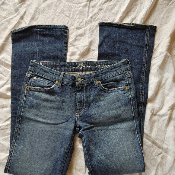 7 For All Mankind 'A' pocket boot cut jeans 29 - Picture 2 of 3